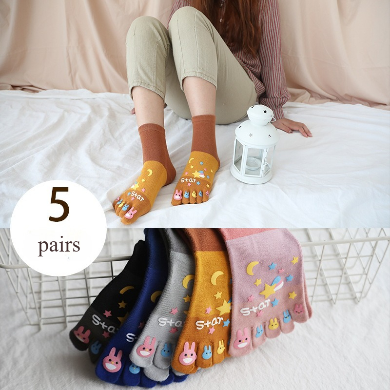 5 쌍 다섯 손가락 양말 여성 면화 봄과 여름 중간 튜 - Toe Sock Split 리뷰 및 가격