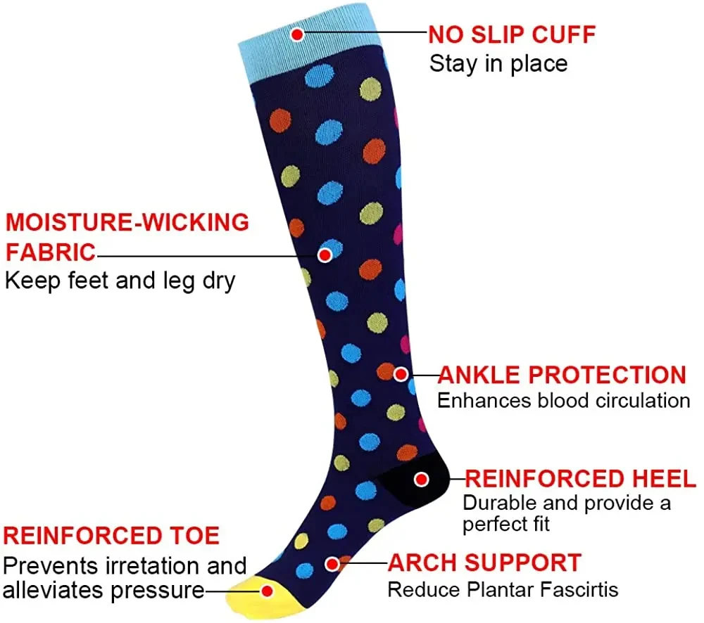 3/5/6 쌍 압축 양말 운동 등산 러닝 스포츠 양말  - Compression Sock Medical 리뷰 및 가격